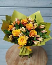 Букет цветов из:  Альстромерии и Розы #REPLACE_PRED# Соколовом
