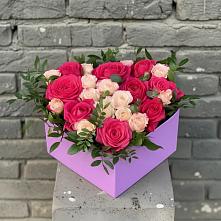 Цветочная композиция из Розы в коробке в Соколовом