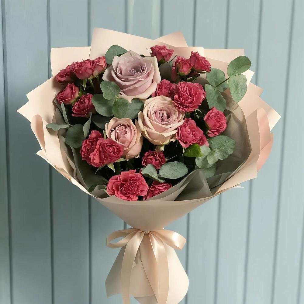 Букет цветов из: Гвоздики и Розы в Соколовом