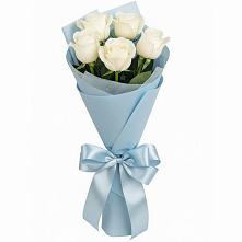 Букет 5 Белых роз Проуд в Соколовом