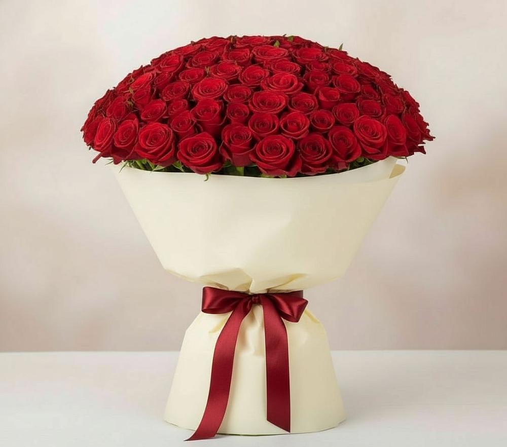 Букет 101 Красная роза Милано в Соколовом