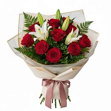 Букет цветов из:  Лилии и Розы #REPLACE_PRED# Соколовом