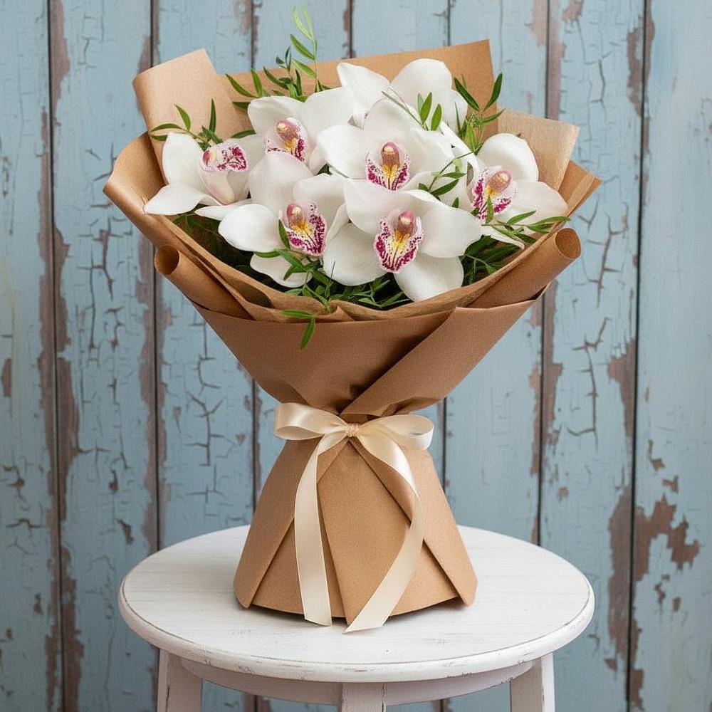 Букет цветов из: Орхидеи и Розы в Соколовом