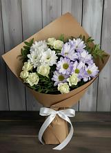 Букет цветов из:  Хризантемы и Розы в Соколовом