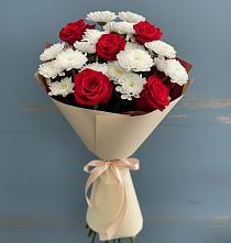 Букет цветов из:  Розы и Хризантемы в Соколовом