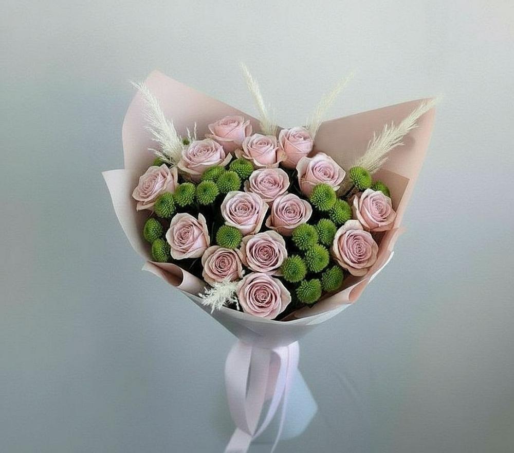 Букет цветов из: Розы и Хризантемы в Соколовом