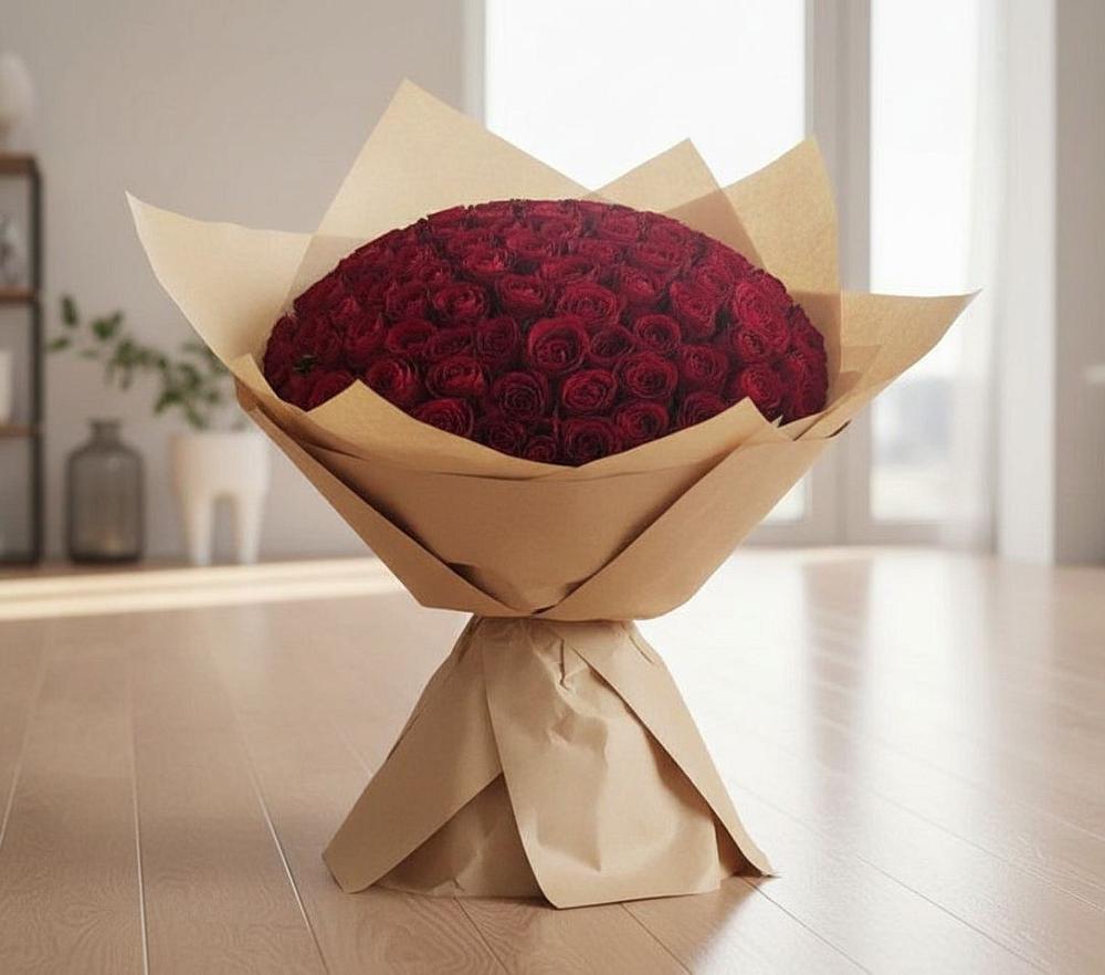 Букет 101 Красная роза в Соколовом