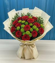 Букет цветов из:  Розы и Хризантемы #REPLACE_PRED# Соколовом