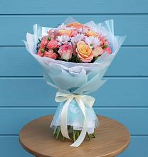 Букет цветов из:  Хризантемы и Розы #REPLACE_PRED# Соколовом