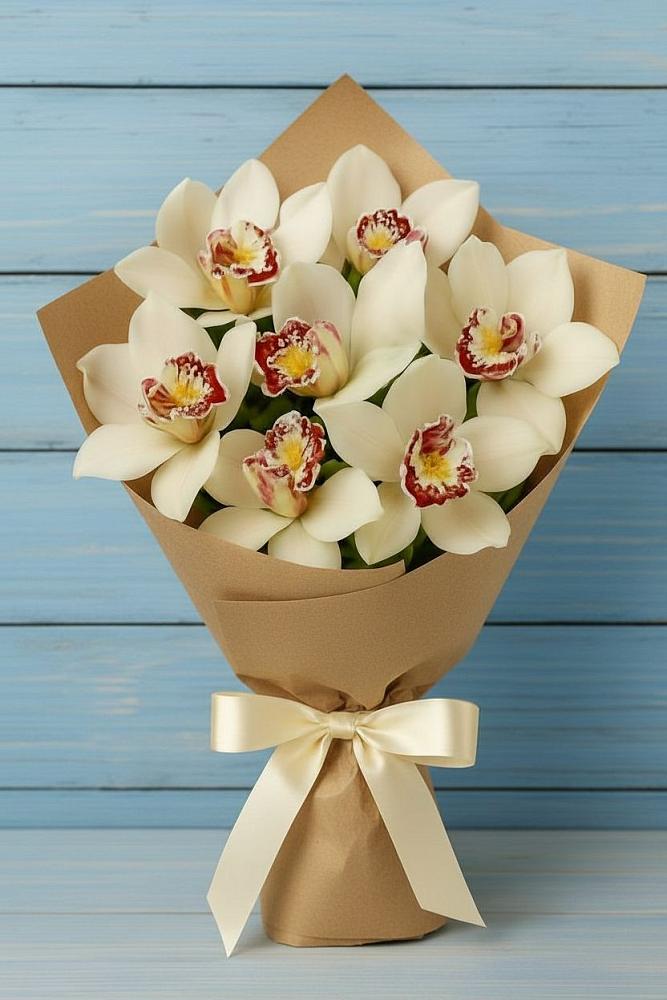 Букет цветов из: Орхидеи и Розы в Соколовом